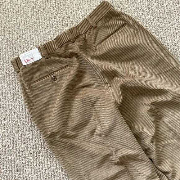 Vintage Orvis Stretch Corduroy Pants 1970s Straight Leg Beige 32 x 32 NWT RARE